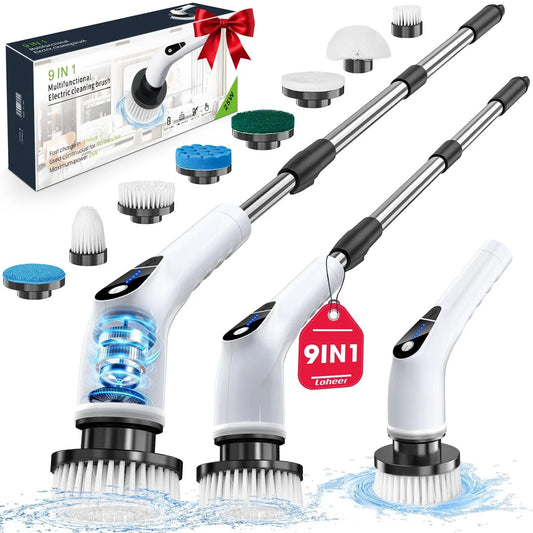 Brosse Électrique de Nettoyage 9-en-1 Rechargeable
