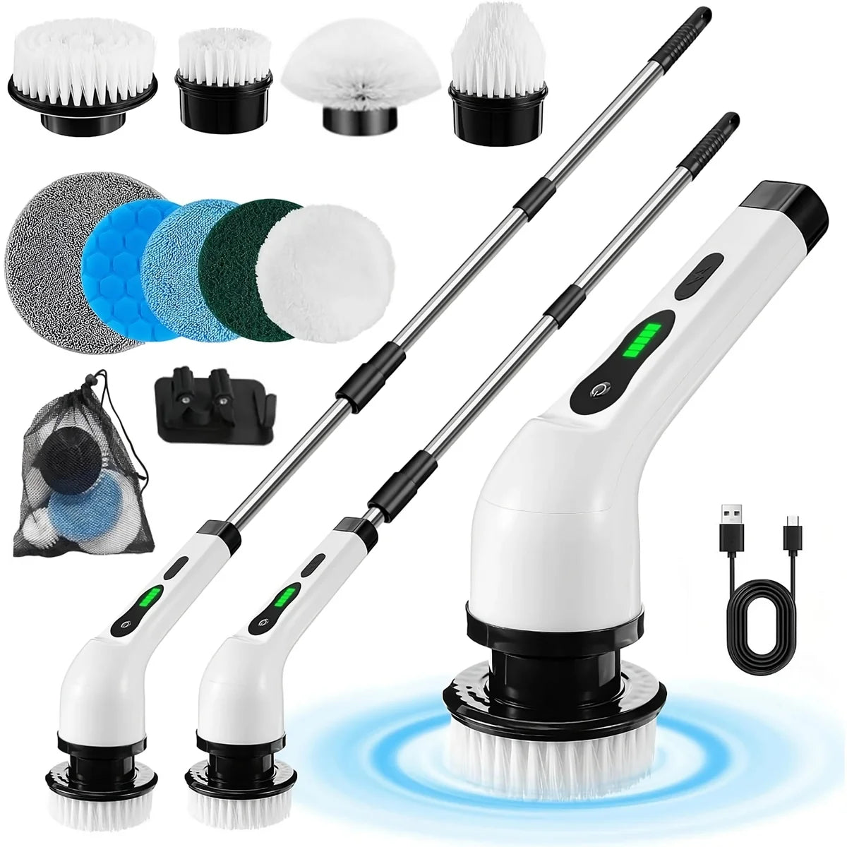 Brosse Électrique de Nettoyage 9-en-1 Rechargeable