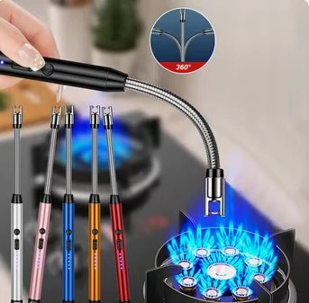 Briquet électrique rechargeable à col flexible USB (360°)