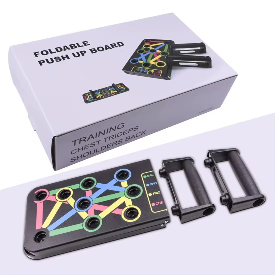 Planche de Pompes Multifonction Pliable – Push-Up Board 14-en-1
